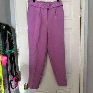 NWT 🤩 Ann Taylor Belted Taper Pant Lilac Size 4